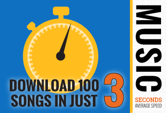 Download 100 Songs in Just 3 Seconds (Average Speed)